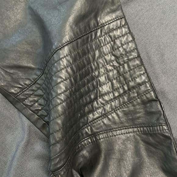 Sanctuary Leather Look Moto Jeans - Picture 10 of 10